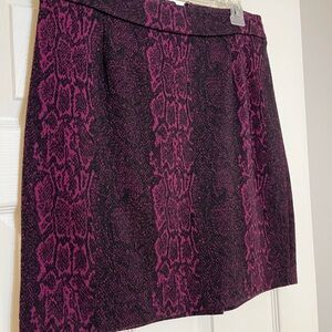 Calvin Klein Magenta Snake Print Mini Skirt